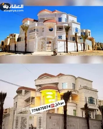 #قصر ملكي رخام للبيع في بيت بوس مشطب vip شارعين ركني